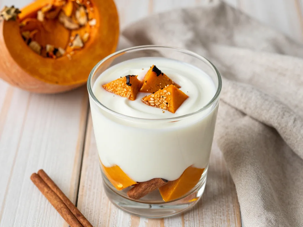 Apfel-Zimt Joghurt mit Kürbis