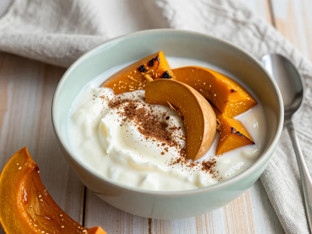 Apfel-Zimt Joghurt mit Kürbis