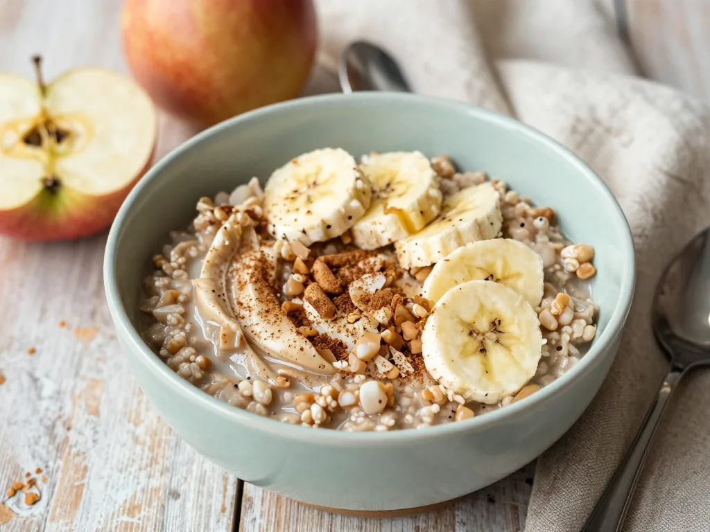 Apfel-Zimt Porridge mit Banane