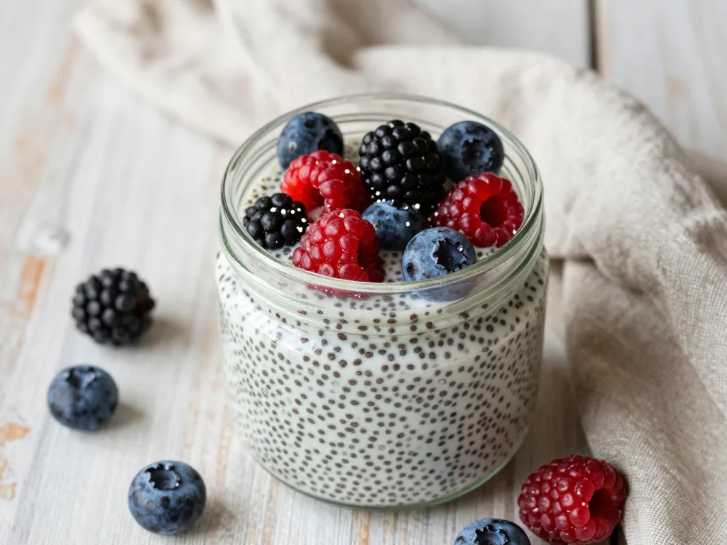 Beeren Chia Pudding