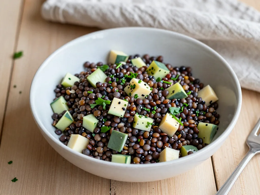 Belugalinsen Salat