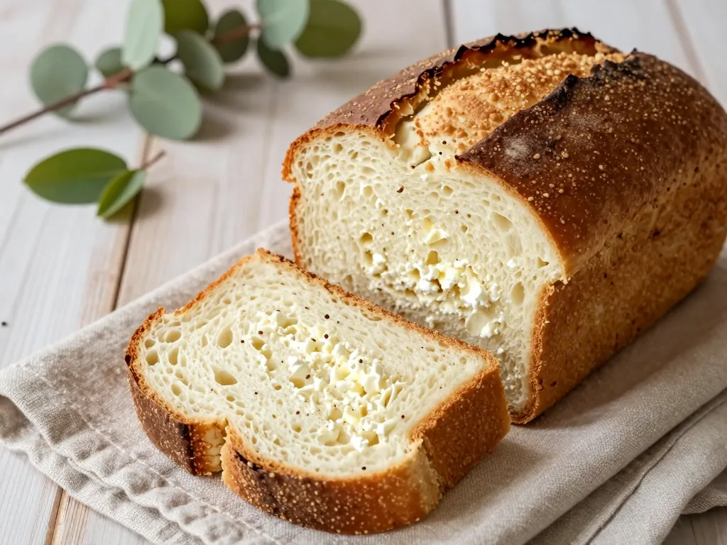 Brot aus körnigem Frischkäse