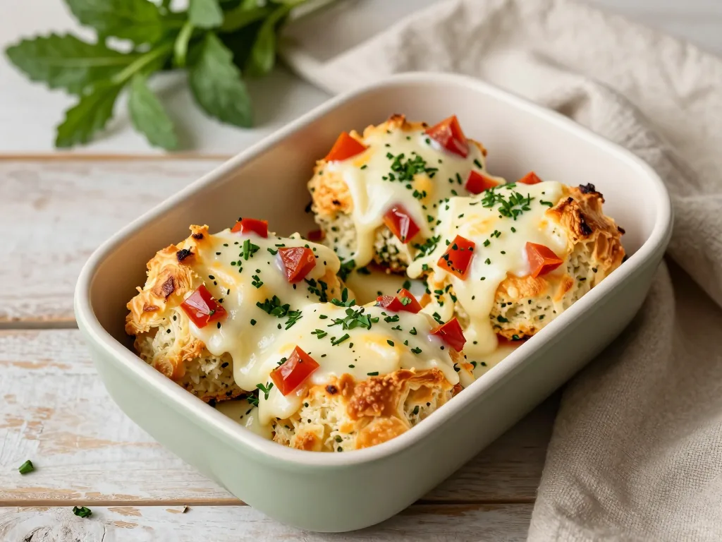 Frühstücks Biscuits – Pizza Style