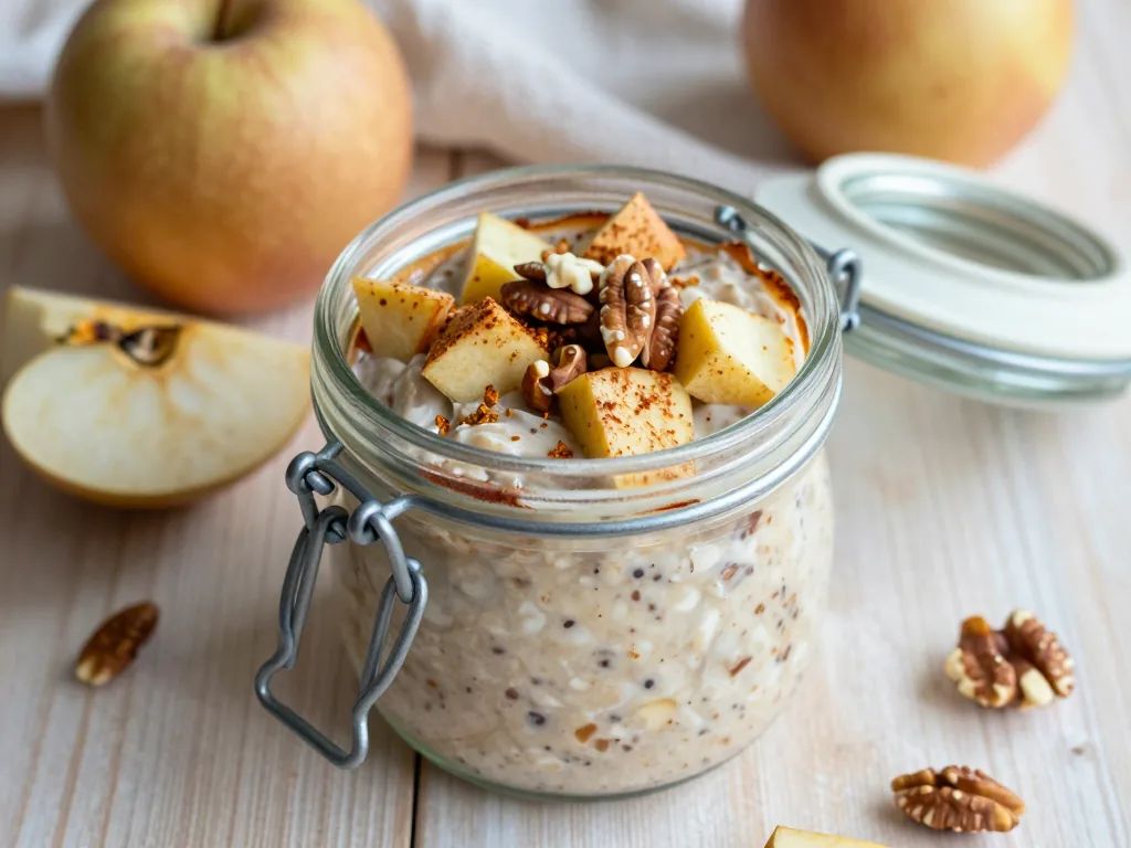 Gebackene Bratapfel Overnight Oats