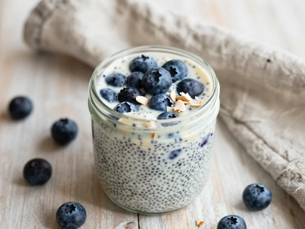 Heidelbeer Chia Pudding
