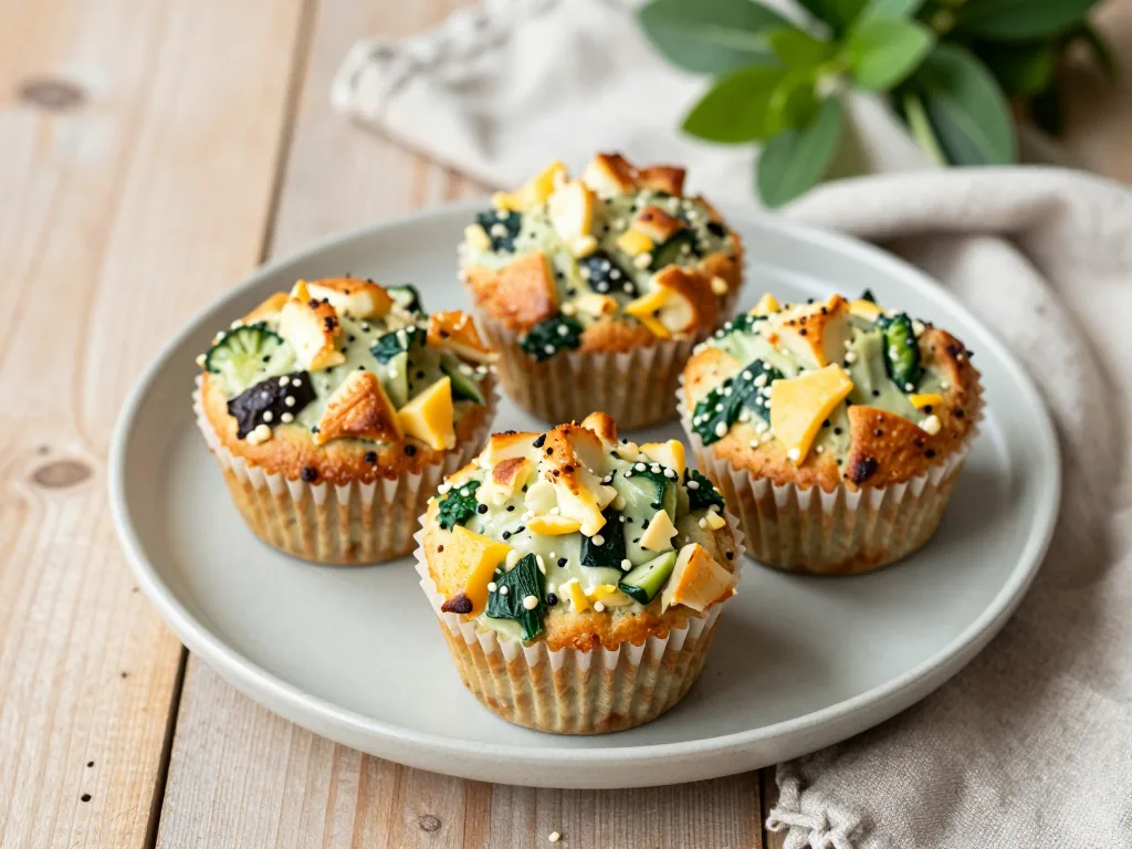 Herzhafte proteinreiche Frühstücksmuffins