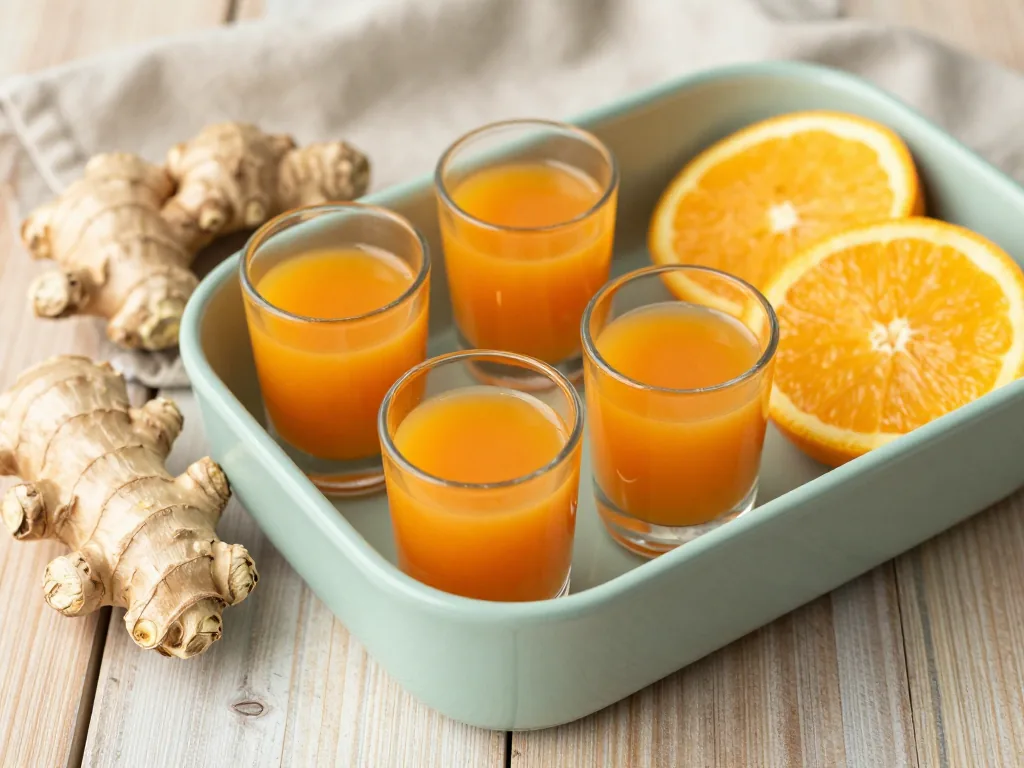 Ingwer Orangen Shots (ohne Entsafter)