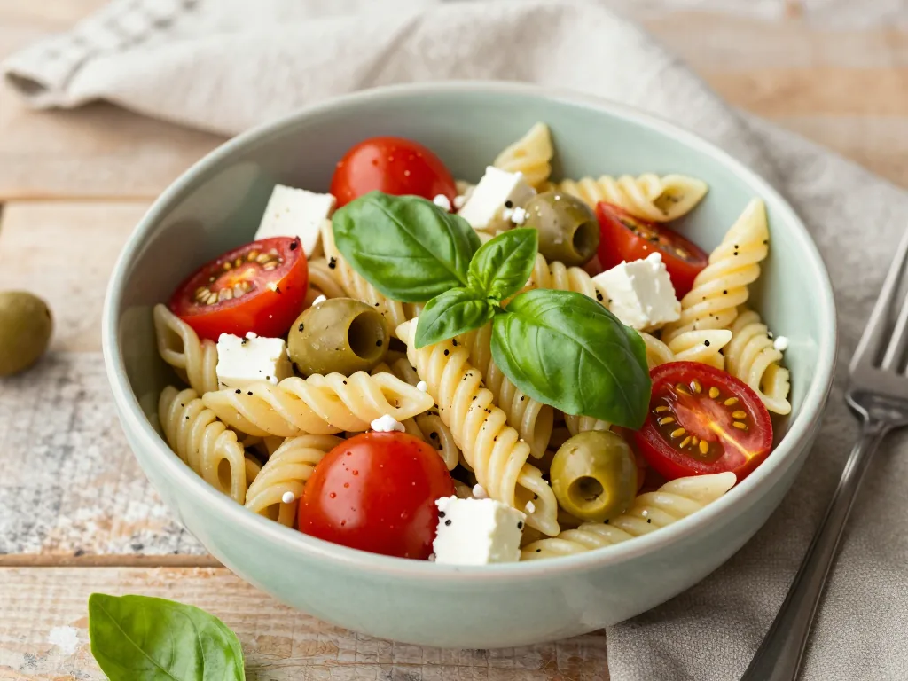Mediterraner Nudelsalat