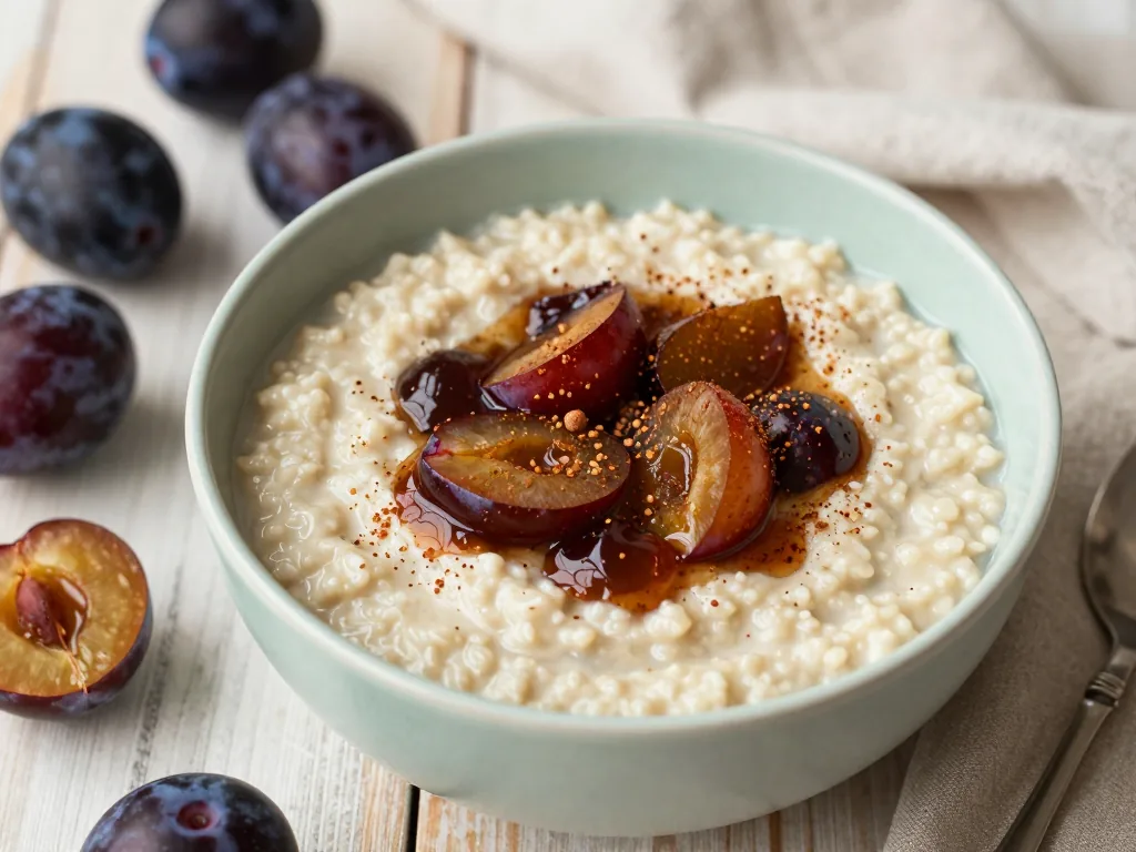 Porridge mit Zimtpflaumen