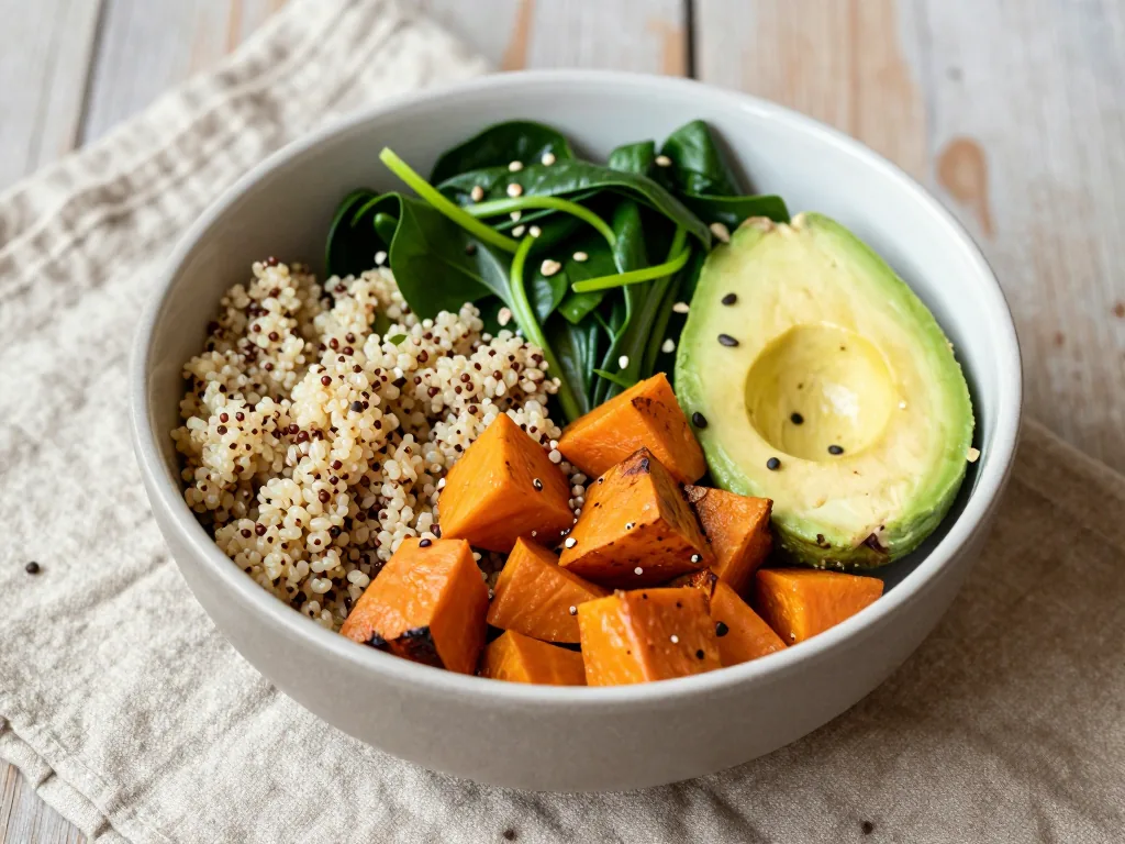 Quinoa Süßkartoffel Bowl