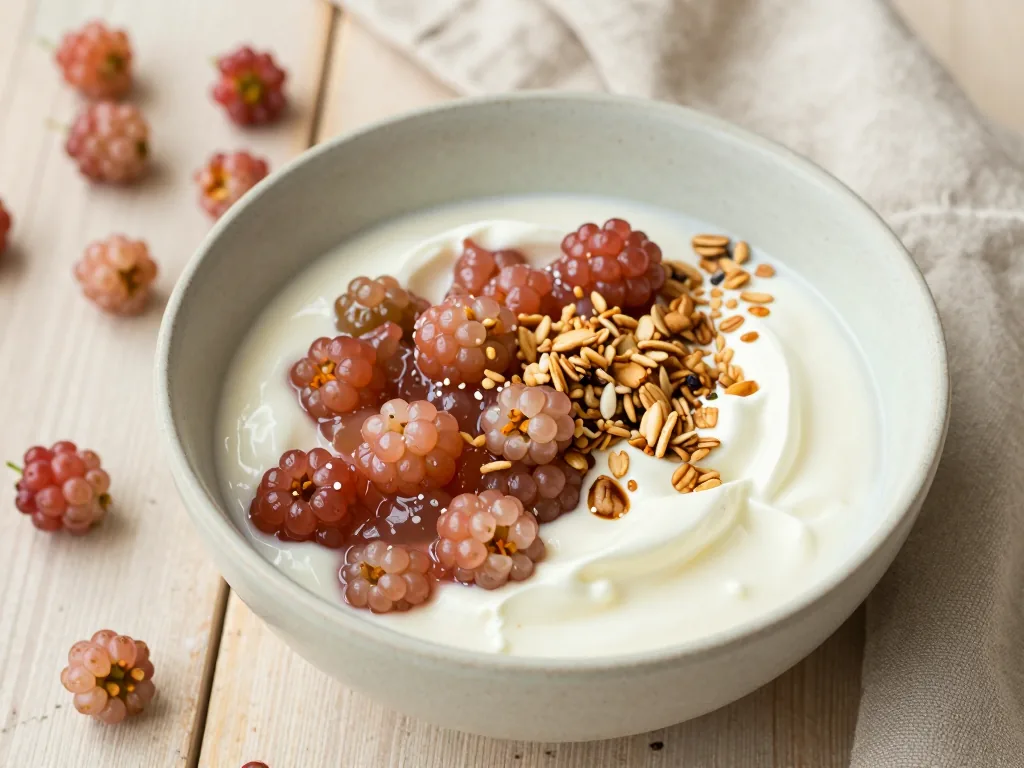 Rhabarber Joghurt Bowl
