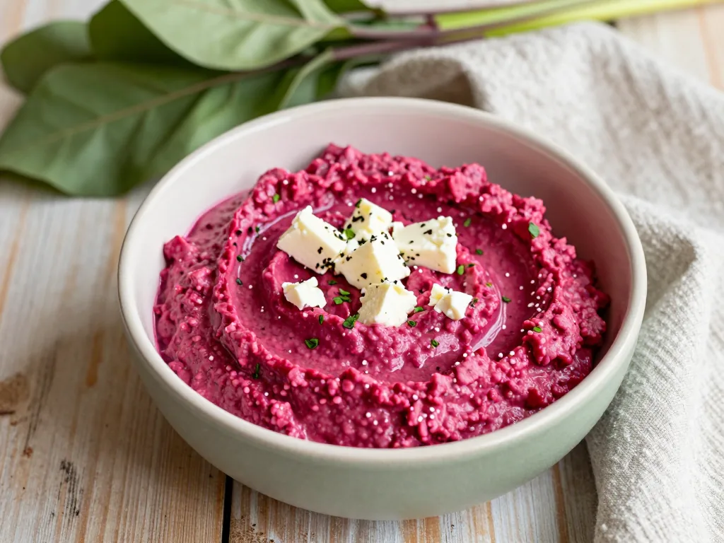 Rote Beete Dip mit Schmand und Feta