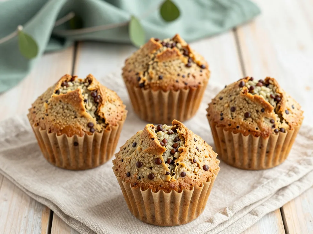 Rote Linsen Brote in Muffin-Form