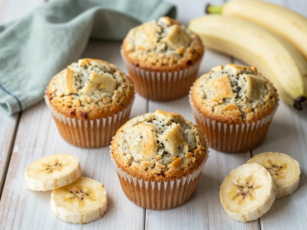 Zuckerfreie Bananenmuffins